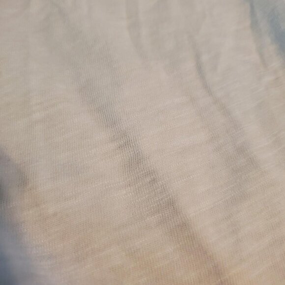 Chaps Women's White and Blue Button Up Blouse Cottagecore Boho Hippie Coastal - Picture 4 of 8